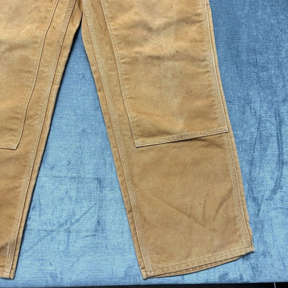 VTG USA Made Double Knee Carhartt Pants Mens 38x30 Brown Straight Leg - Picture 8 of 16